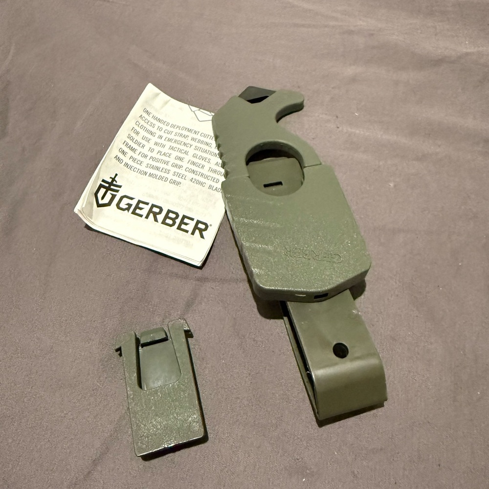 Gerber Safety Knife w/holster Olive Green